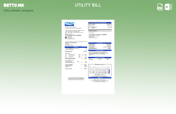 Модерен стил на САД Калифорнија Монте Виста Воден округ за комунални сметки шабл